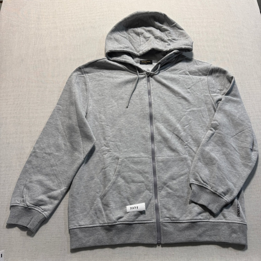 Spaceviking Full Zip Hoodie Mens XL Gray